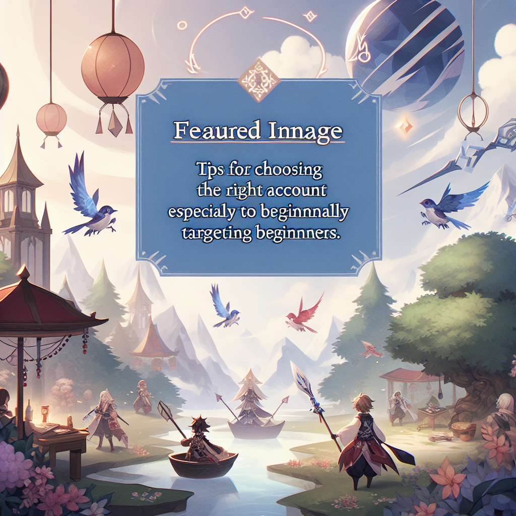 Tips Memilih Akun Genshin Impact yang Tepat untuk Pemula